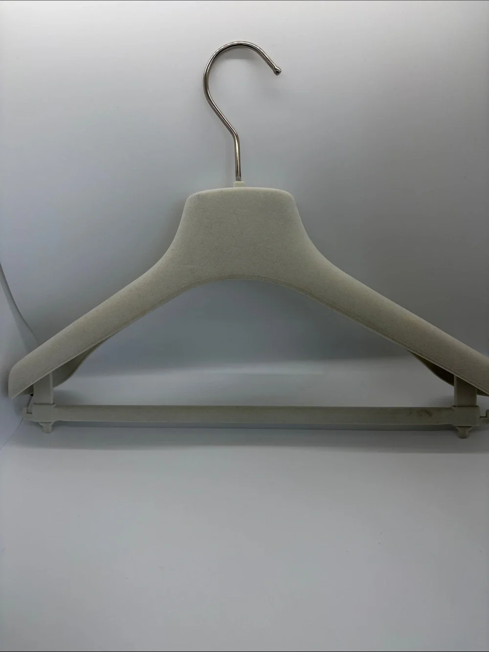 Stella McCartney Cream Velvet Padded Suit Hanger with Bar